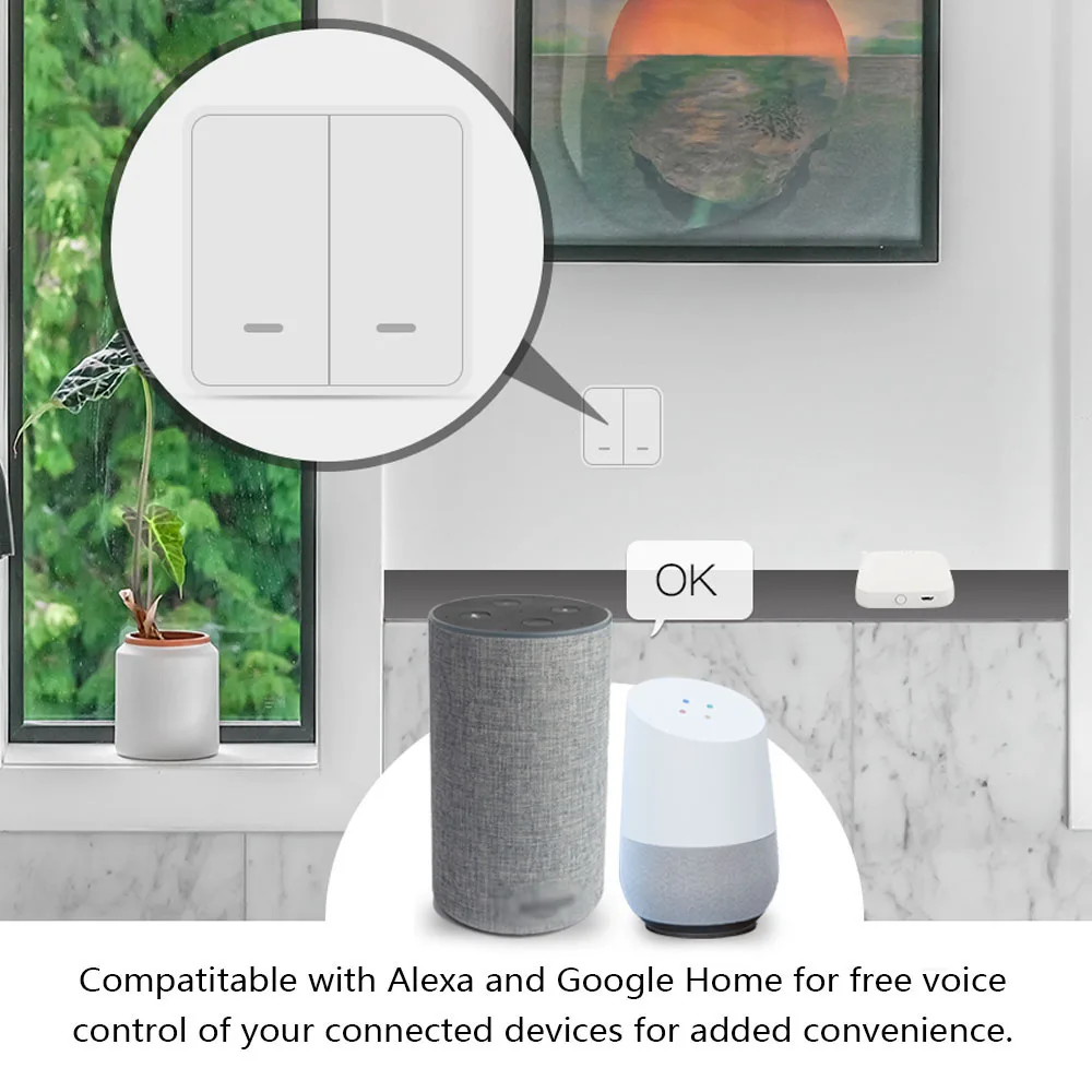 Tuya Bluetooth Intelligent Gateways Home Linkage Equipment Automation Scene System Smartphone Remote APP Control Voice | Обустройство