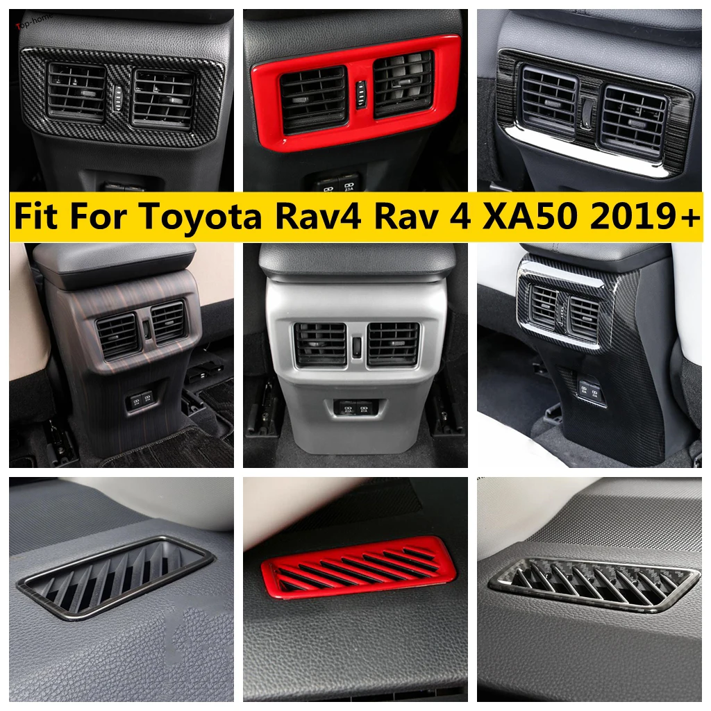 

Dashboard Front AC Vent Armrest Box Rear Air Conditioning Outlet Cover Trim Accessories For Toyota Rav4 Rav 4 XA50 2019 - 2023