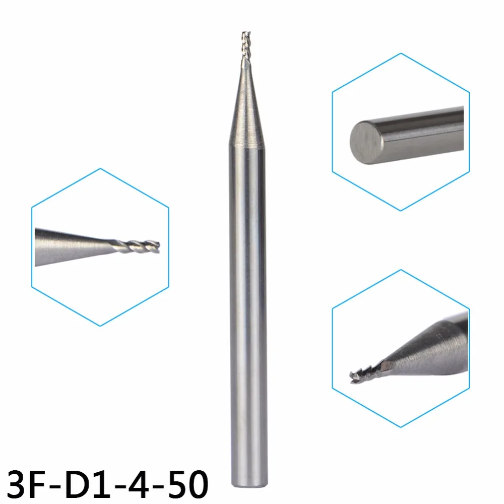 

Вольфрамовые стальные концевые фрезы 5 шт./лот D1-4-50 3 флейты с ЧПУ фрезерные карбидные концевые фрезы HRC45 для алюминиевых фрезов