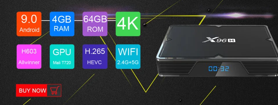 ТВ-приставка X96 MAX Android 8,1 4 Гб 64 Гб четырехъядерный процессор Amlogic S905X2 Smart tv 2,4G& 5GHz Dual Wifi Bluetooth 1000M 4K телеприставка X96max