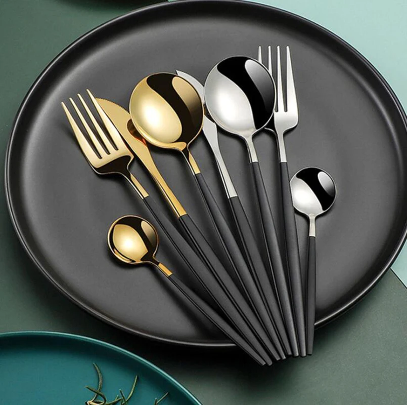 Набор столовых приборов в Европейском стиле столовые приборы из нержавеющей