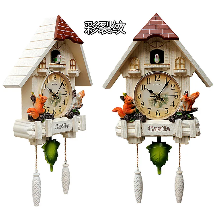 Cuckoo винтажные большие цифровые настенные часы маятник гостиная Ретро домашний