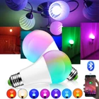 Bluetooth светильник лампа с динамиком, умная Светодиодная лампа для воспроизведения музыки, мощность 12 Вт, 15 Вт, E27, меняющая цвет лампа для украшения бара, дома