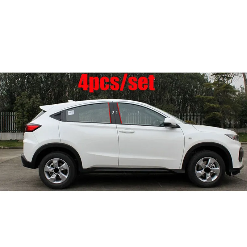 Наклейка из углеродного волокна для украшения окон в виде колонны Honda HR-V HRV Vezel 2014