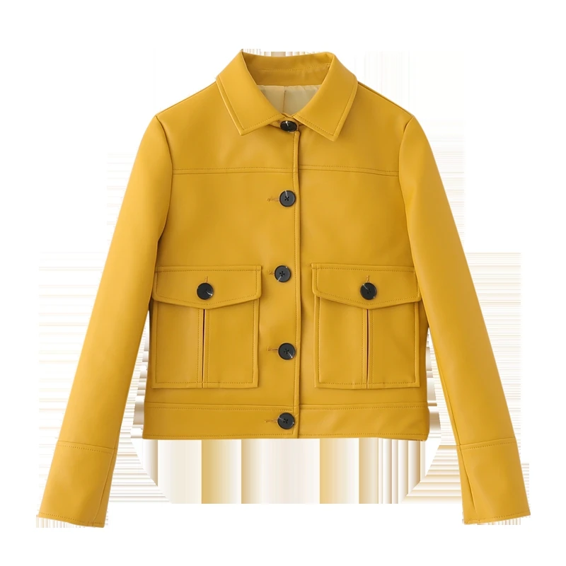 

New 2020 Spring Soft Leather Coat Fashion Korean Women Faux Leather Jacket Female Short Motorcycle Outwear Casual Biker Jacket