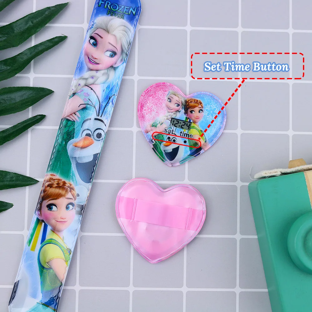 New Cute Cartoon Papa Frozen Children Watches Girls Princess Elsa Dinosaur Electronic Kids Watches Boys Clock papa WristWatch