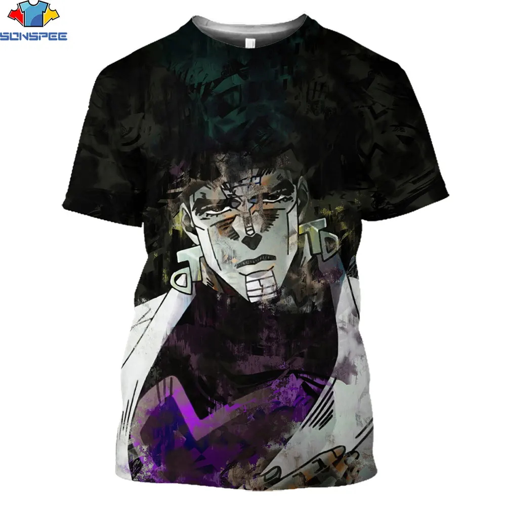 

SONSPEE 3D Jojo's Mens Anime Japan Comic Boy T-Shirt 3D Print Hot Fashion Casual Unisex Harajuku Short Sleeve Clothing Tops