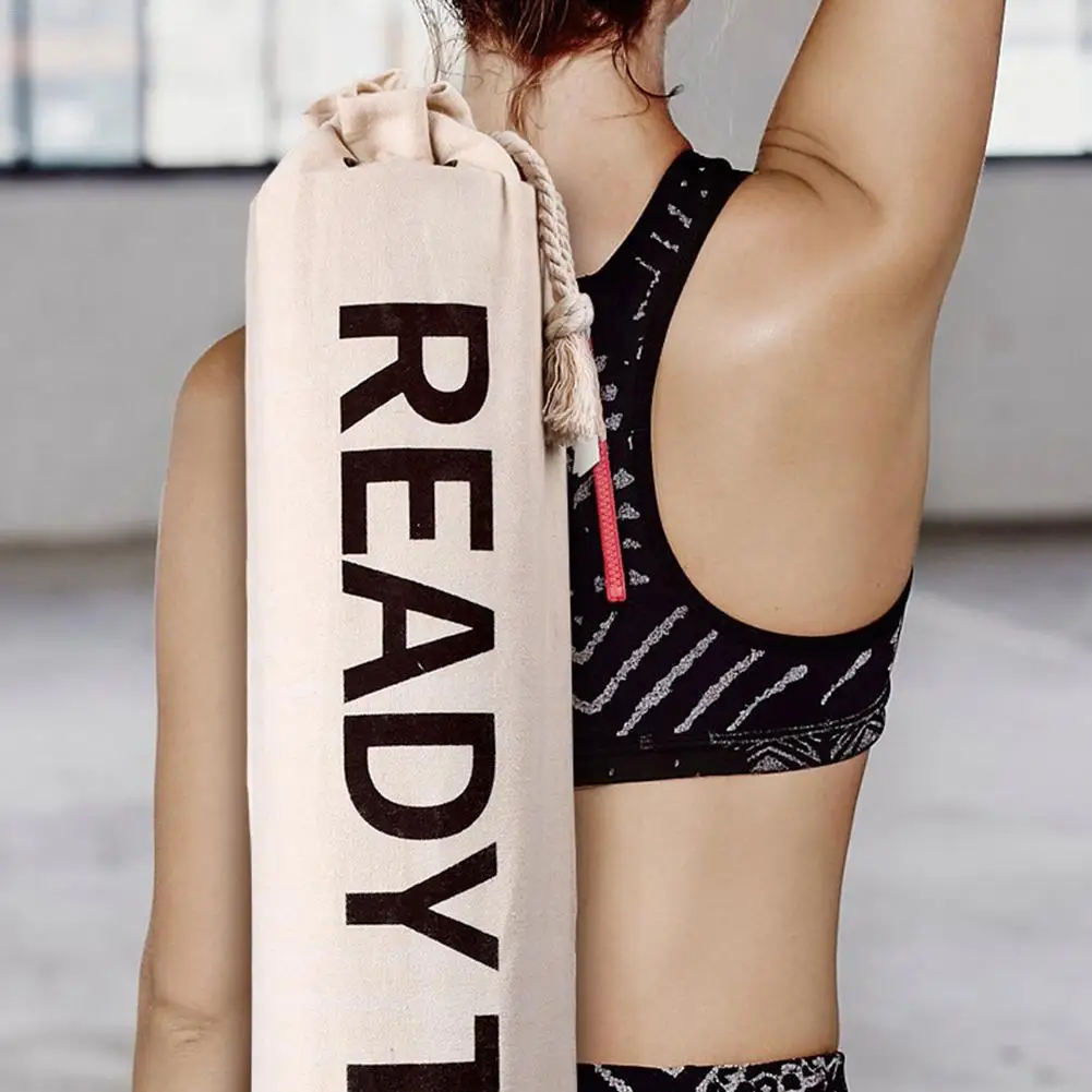 Чехол для коврика йоги из хлопка и льна сумка хранения практичный портативный