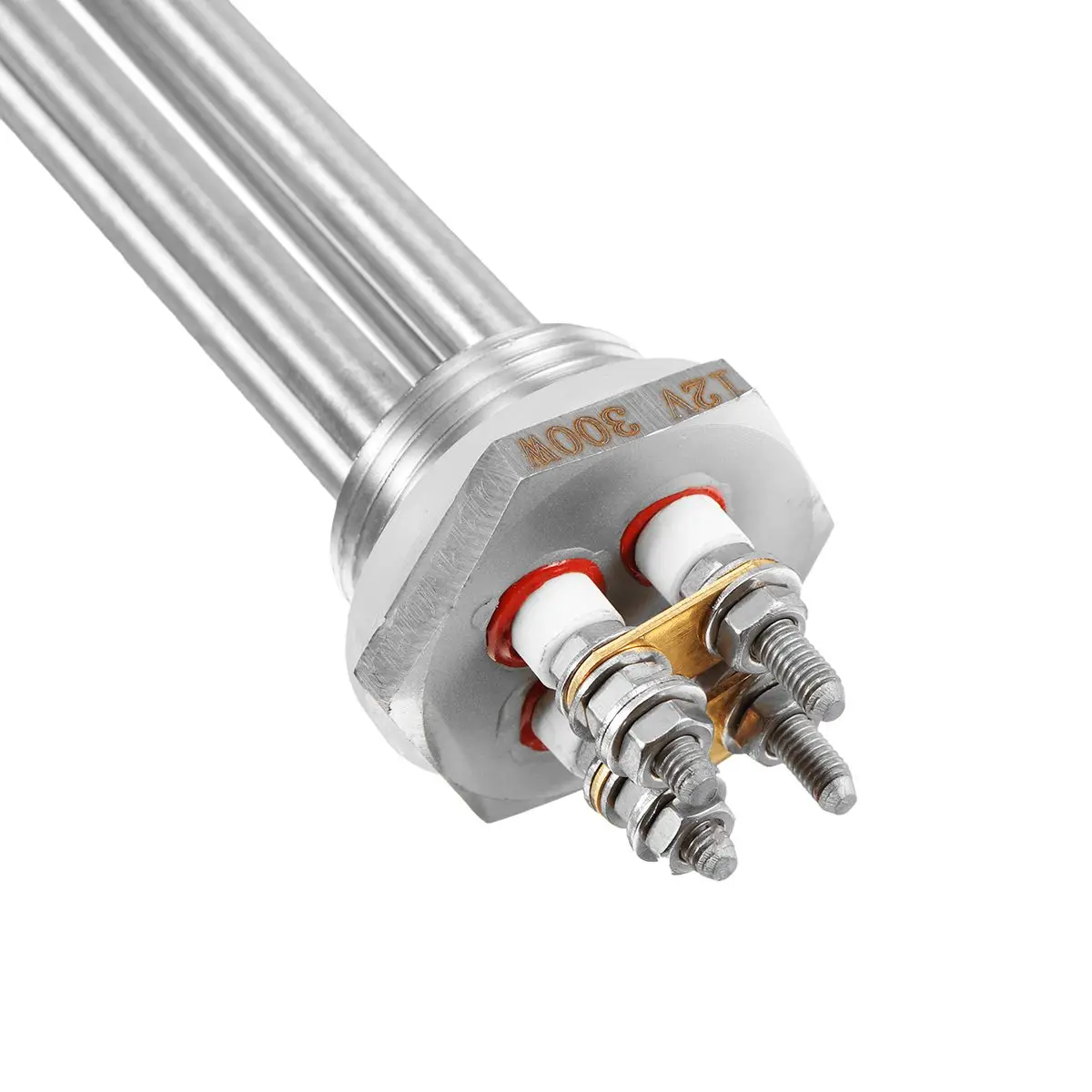 

New 12V 300W NPT BSP Immersion Water Heater Heating Element Solar Energy Water Heater Element Flange electric heat tube copper