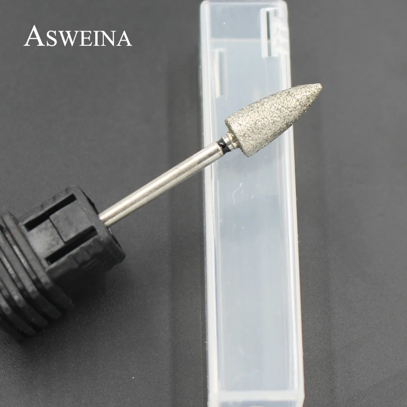 1 шт. сверла для дизайна ногтей ASWEINA черного цвета с острыми головками и алмазным
