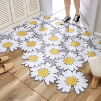 flower pattern home doormat carpet can be cut non slip pvc kitchen mat bath mat custom mats carpet entrance doormat daisy carpet