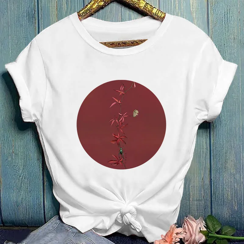 

Women Cartoon Printed Summer Casual Female Tshit Fashion 90s Printed Tops Tee Graphic Lady Tshirts Clothes T-Shirt
