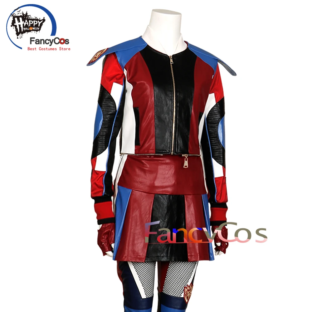 Костюм для косплея Эви из сериала 3 потоков красная куртка искусственной кожи на