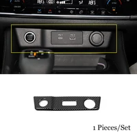 for nissan rogue x trail t33 2021 2022 abs carbon fiber car cigarettes lighter panel frame trim cover usb cover sticker styling