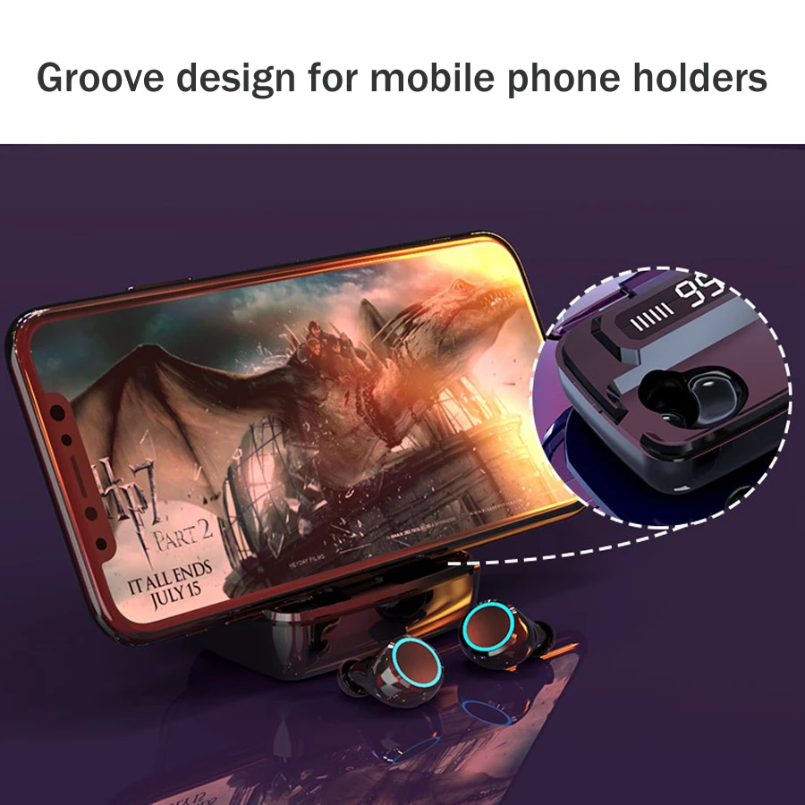 Наушники-вкладыши настоящие беспроводные наушники Bluetooth музыкальные TWS