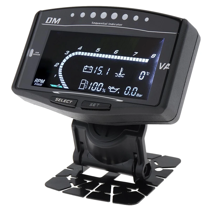 6 в 1 Универсальный Автомобильный цифровой ЖК датчик давления масла вольтметр