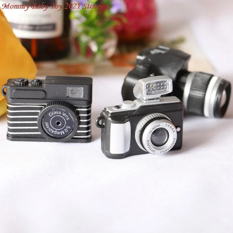 

1/6 1/8 1/12 Scale Dollhouse Miniature Digital SLR Camera Dolls House Decoration Accessory