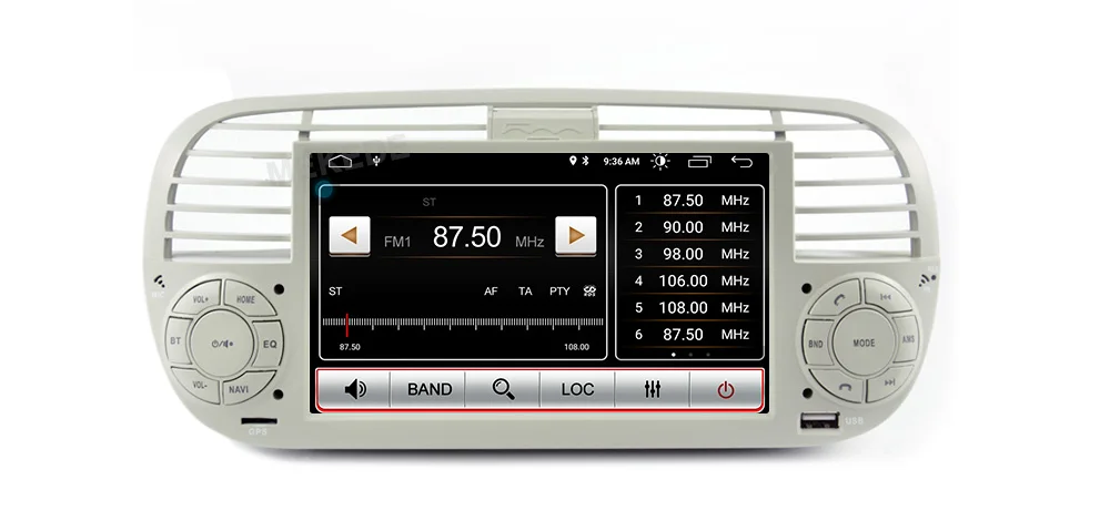 MEKEDE 1024x600 ips 7 дюймов 2G ram Android 9,0 автомобильный dvd-плеер gps для FIAT 500 аудио система автомобиля аудио gps DVD для FIAT 500 DSP