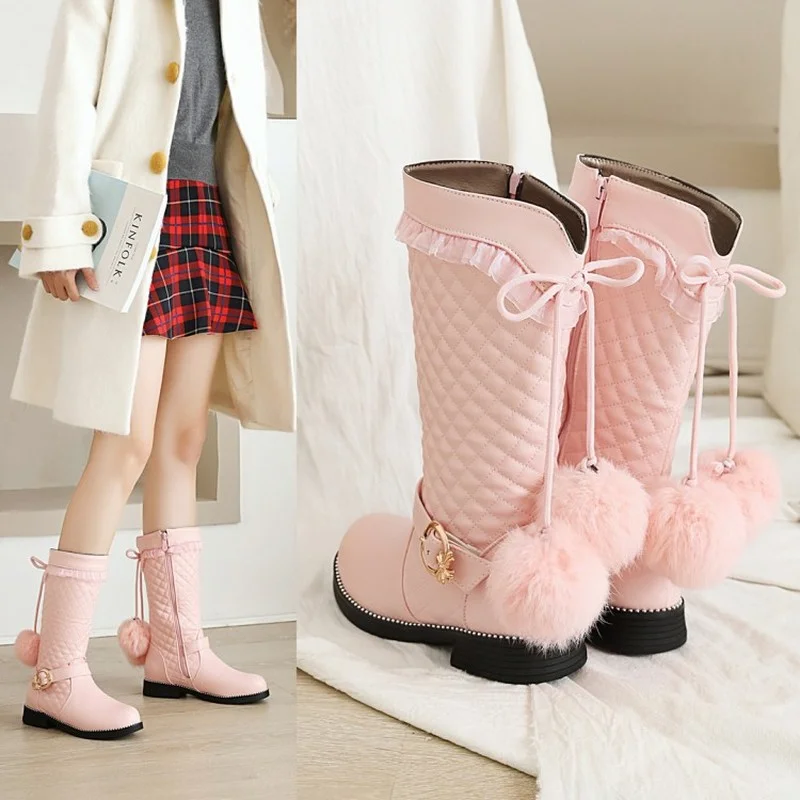 FXYCMMCQ 2021 Autumn and Winter New Korean Temperament Wild Side Buckle Sweet Flat Boots F70