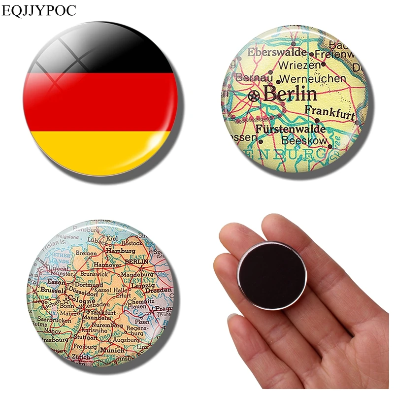 Германский национальный флаг и карта размером 30 мм Фотофон из Германии