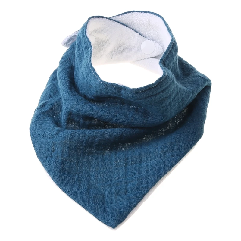 

Детские нагрудники HUYU, хлопковые аксессуары для новорожденных, 1 шт., однотонные мягкие треугольные нагрудники с кнопкой-застежкой, нагрудн...