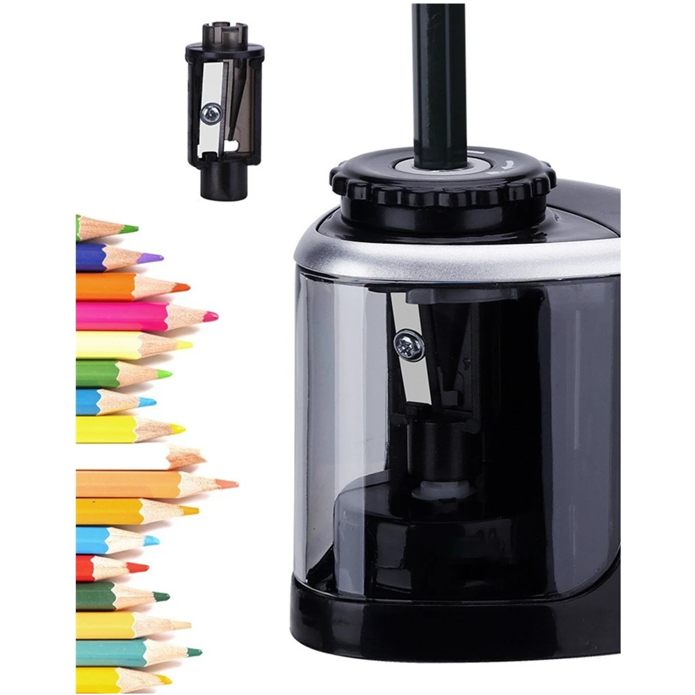 Tenwin Automatic Electric Pencil Sharpener Touch Switch Battery School Student Stationery Rotary | Канцтовары для офиса и дома