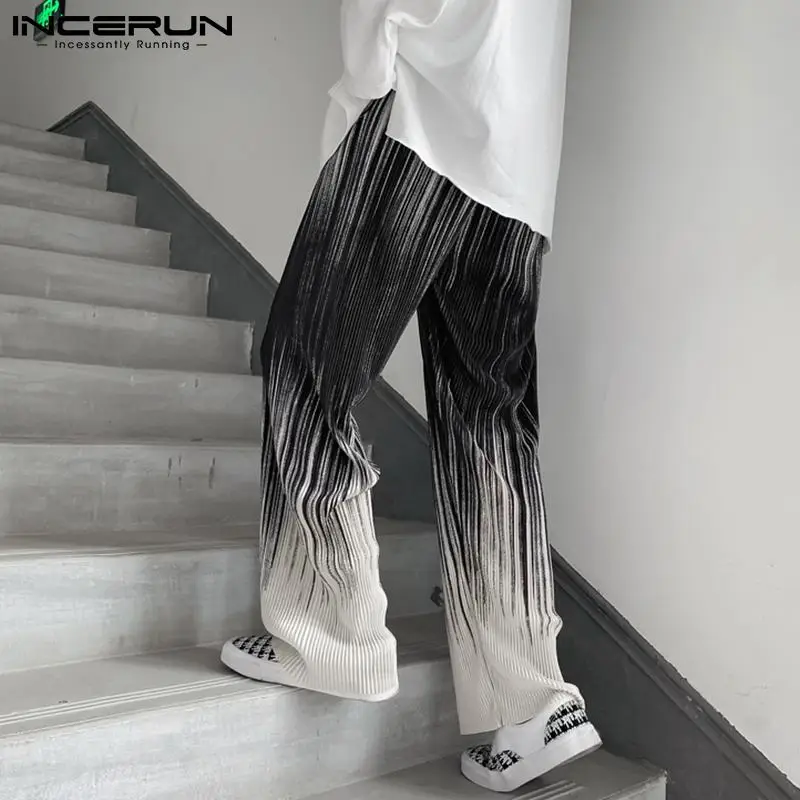 

Men's Gradient Long Pants Wear High Waist Pantalon Male Leisure Streetwear Trouser Fashion Loose Comfortable Pants S-5XL INCERUN