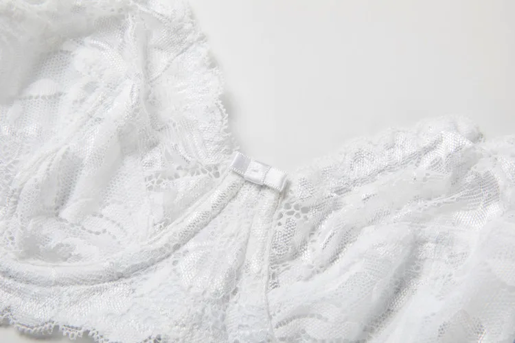 

Sexy Women's Full Coverage Lace Sheer Bra Non Padded Underwire Balconette Plus Size Lingerie 34 36 38 40 42 44 C D DD E F G H