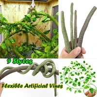 artificial jungle vines lizards snake reptile pet terrarium decor bendable flexible primeval forest vine vivarium pet habitat