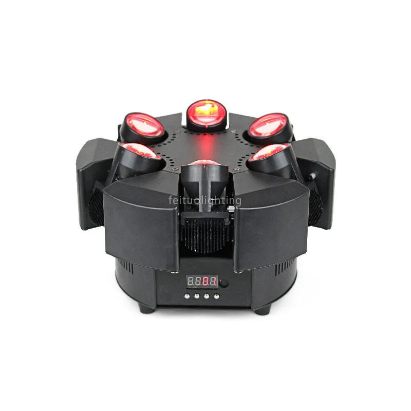 2 шт./лот Новый Умный 6 головок Led Луч движущаяся головка Lyre 6x10 Вт RGBW 4в1 умный луч