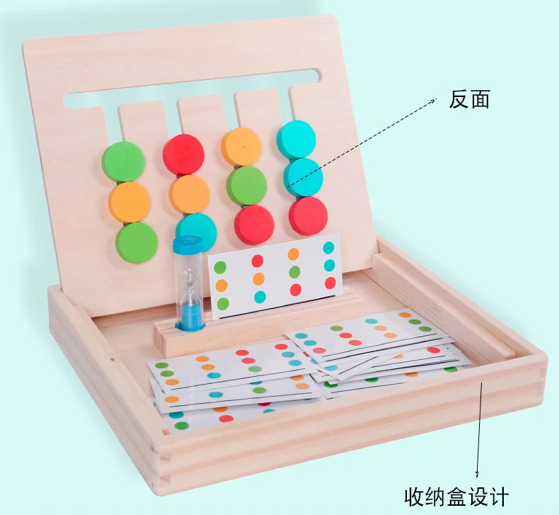 Игрушка montessori Цвета и фруктов двусторонняя игра логическое мышление обучение детей обучающие игрушки для детей деревянная игрушка