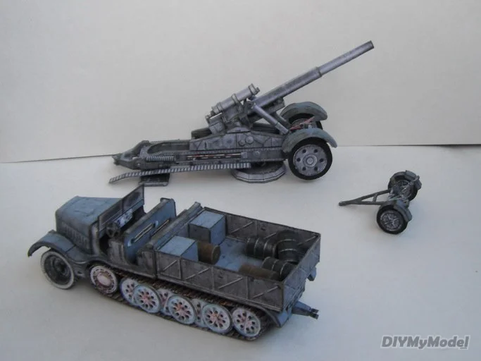 Alem&aacute;n, 21cm, mrs18, aullador y SD &iquest;KFZ? 9 veh&iacute;culos de transporte, DIY, artesanal, modelo de papel, juguete hecho a mano, rompecabezas, regalo, utillaje de pel&iacute;cula-0