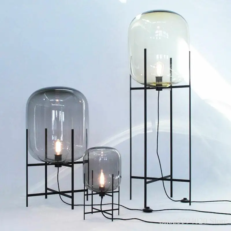 

Современная Скандинавская стеклянная лампа E27, светодиодный напольный светильник в стиле пост-модерн, лампа для гостиной, спальни, ресторан...