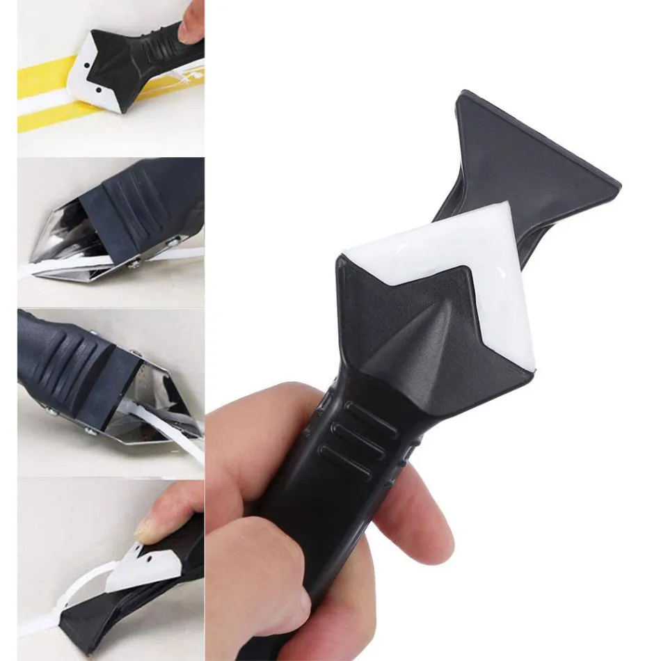 3 In 1 Caulking Tool Kit Tools Silicone Sealant Finishing Handmade Grout Scraper Caulk Remover Set | Дом и сад
