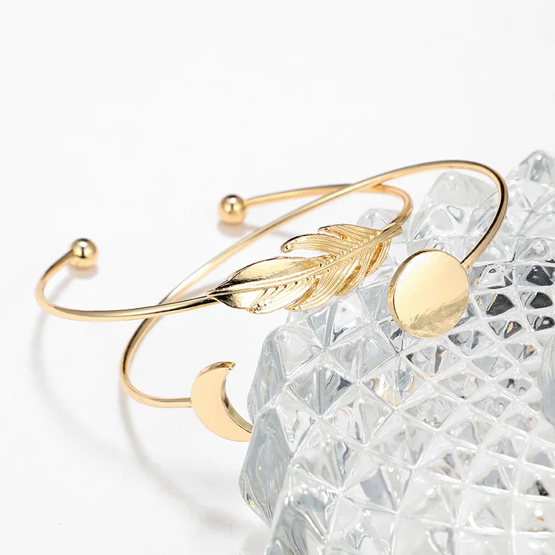 Женский пляжный комплект с браслетом Модный в стиле панк золотыми цепочками