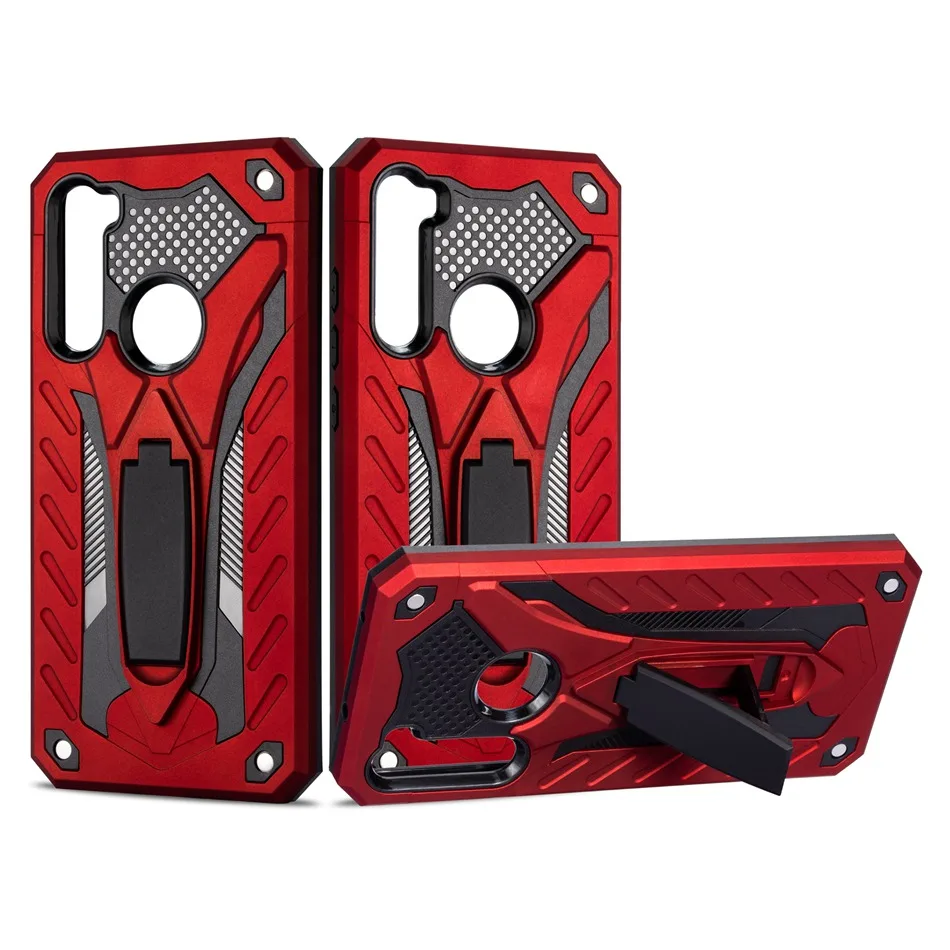 For Redmi Note 8 Pro 7 5 6 4 4X Hard PC+TPU Hybrid Shockproof Armor Case Xiaomi Mi CC9 CC9E/A3 Foldable Stand Holder Cover |