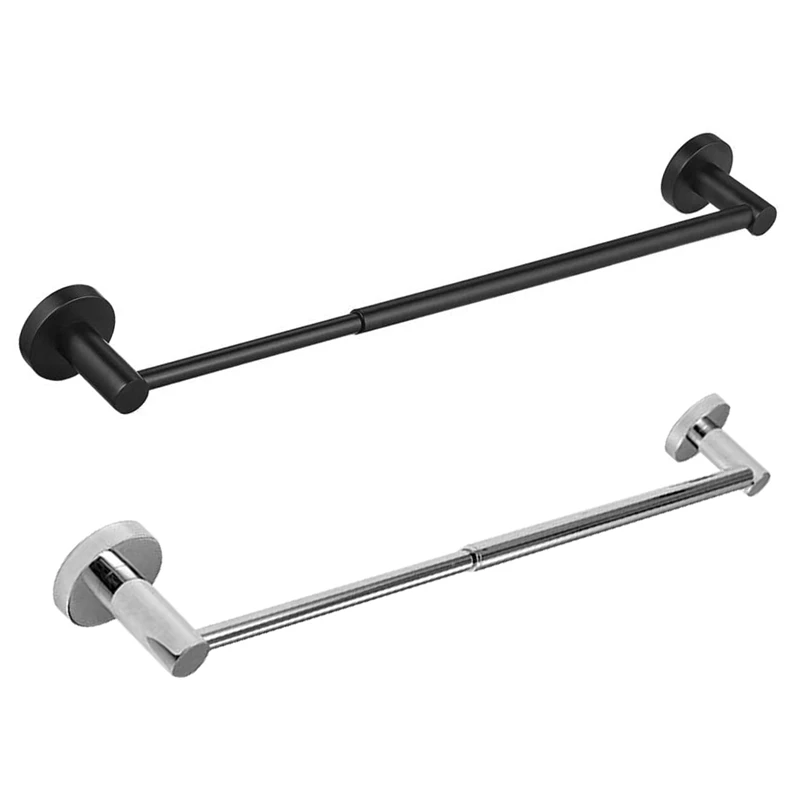 Регулируемый одинарный держатель для полотенец ванной комнаты из нержавеющей