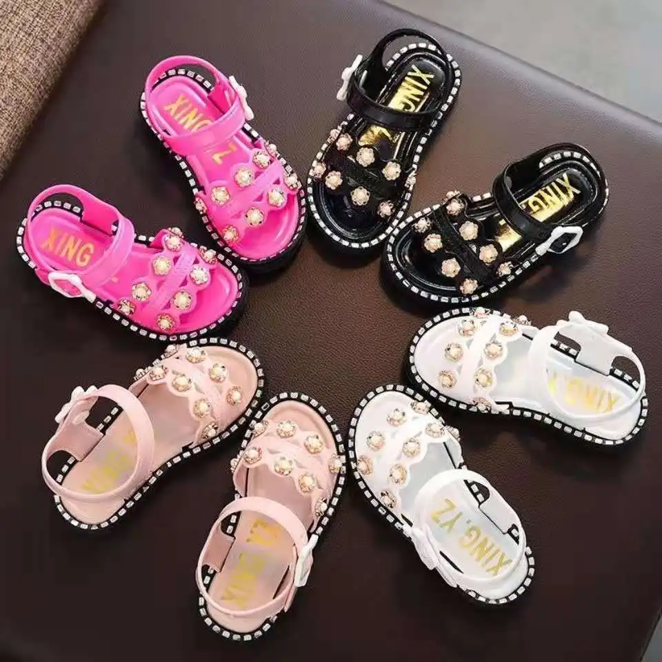 

Girls Sandals Summer Children's Beach Shoes Children's Soft Leather Sandals Princess Girls Cute Sandals Kids Fashion Shoes