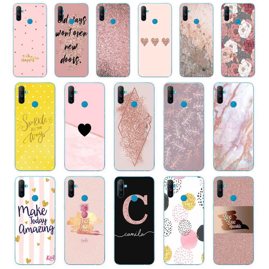 331FG Золотой Розовый Блестящий Мягкий силиконовый чехол из ТПУ для OPPO A5S A7 AX7 A5 A9 2020 Reslme C3