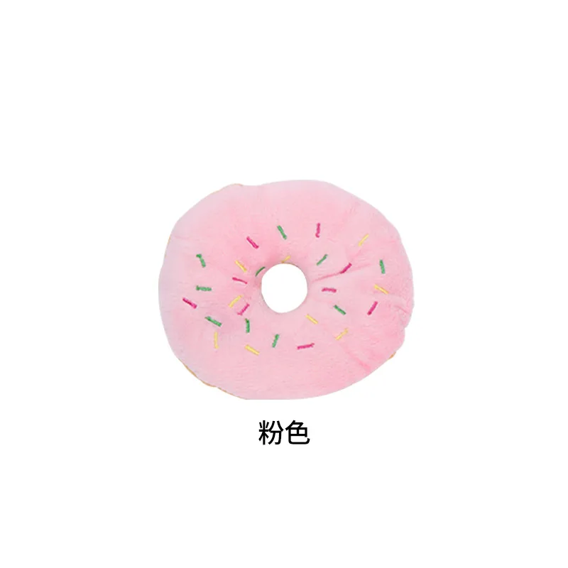 

Mascotas Dog Toys Plush Donuts Shape Pet Chew Toy Juguetes Para Perro Bite-Resistant Puppy Squeaker Toys Perros Accesorios