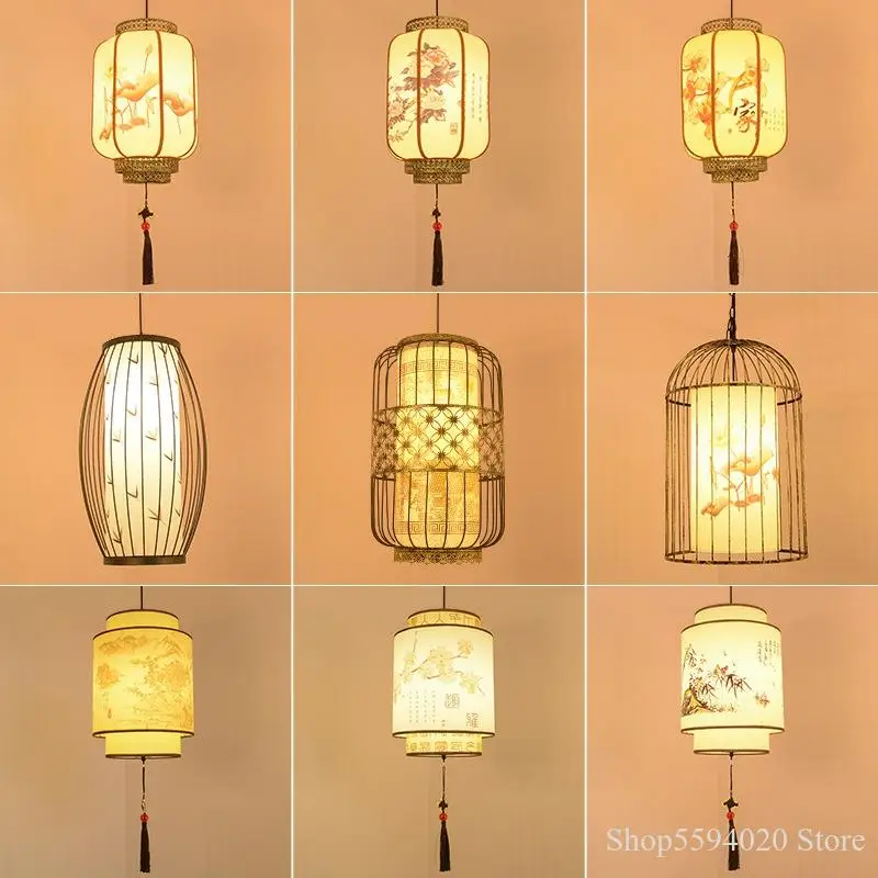 Новинка подвесной светильник из железа в китайском стиле креативный для ресторана чайного дома наружного