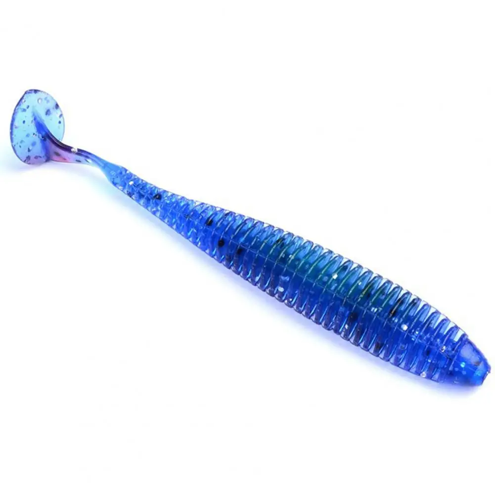 

40%HOT10Pcs Silicone Soft Faux Fish Bait Lure with T Tail Crank Hook Fishing Tackle Gear