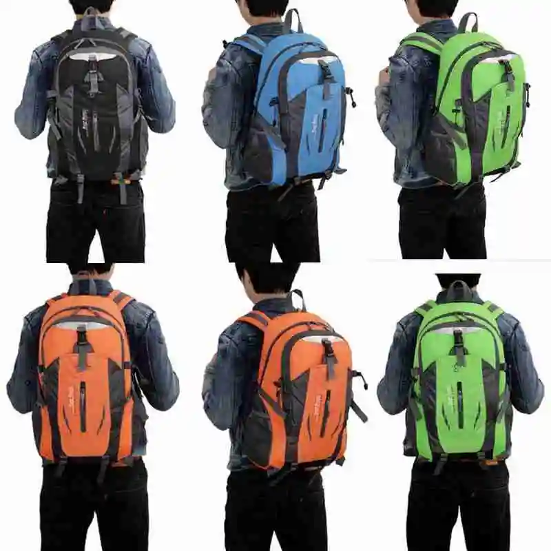 

1Pc 40L Waterproof Large Capacity Backpack Unisex Mountaineering Backpack Anti-theft Outdoor Camping Sports Travel Bag