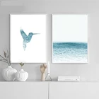 Картина на холсте птица натуральный скандинавский постер абстрактные настенные картины для гостиной художественные картины без рамки