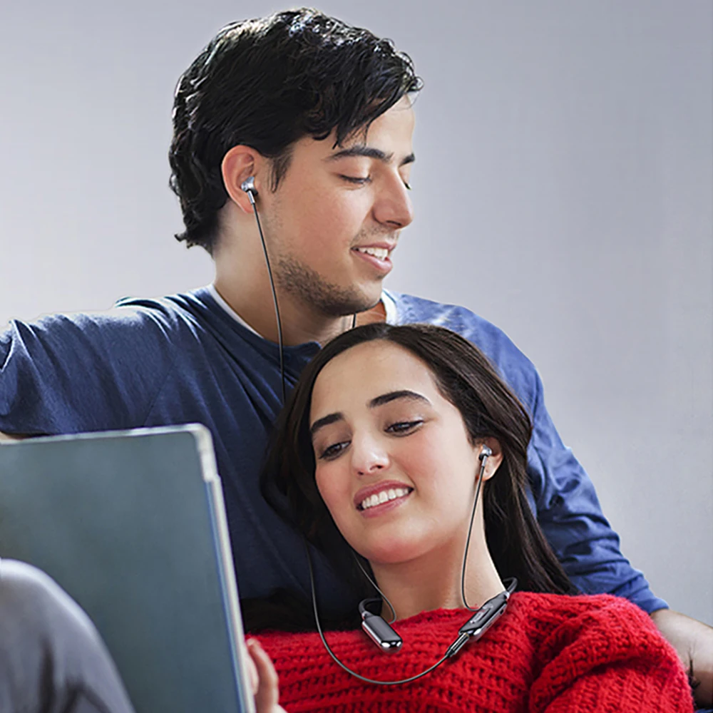 TWS 100 часа беспроводные наушники Bluetooth-совместимый Магнитный шейный обод HiFi