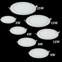 dimmable3w 4w 6w 9w 12w 15w 25w led grid celiing light round led panel ceiling painel light fixtures lamp for bathroom luminaire