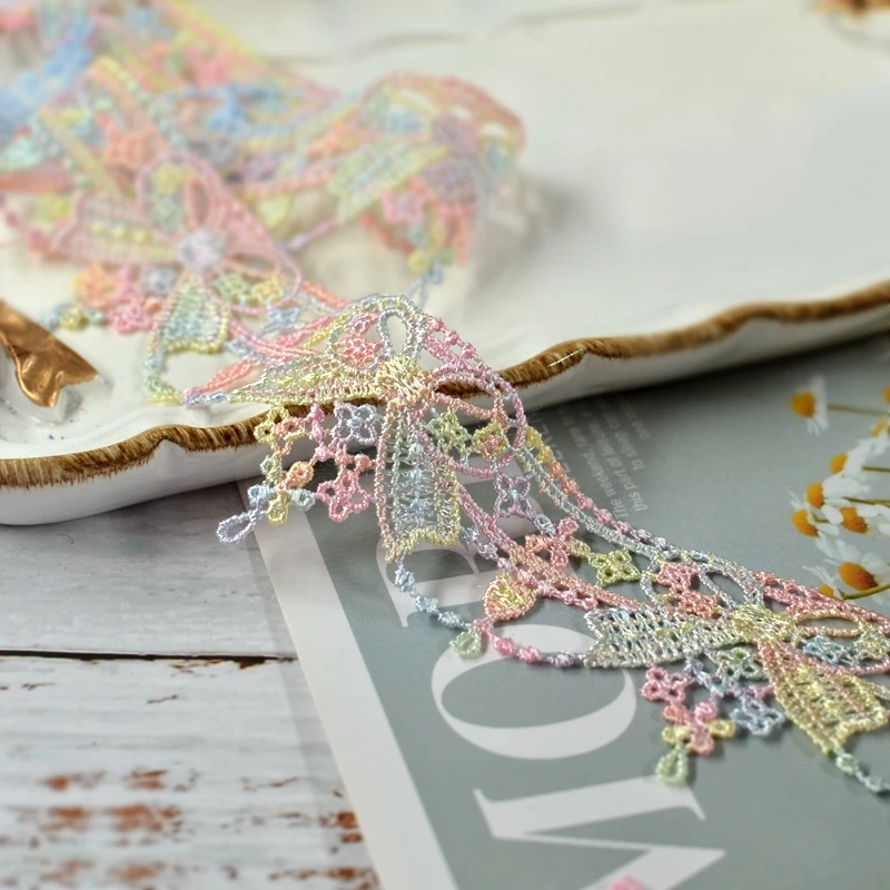 

1 ярд роскошные цветочные высококачественные Венецианские кружева «сделай сам» кружевные аксессуары ручной работы текстильные ткани шириной 3,6 см