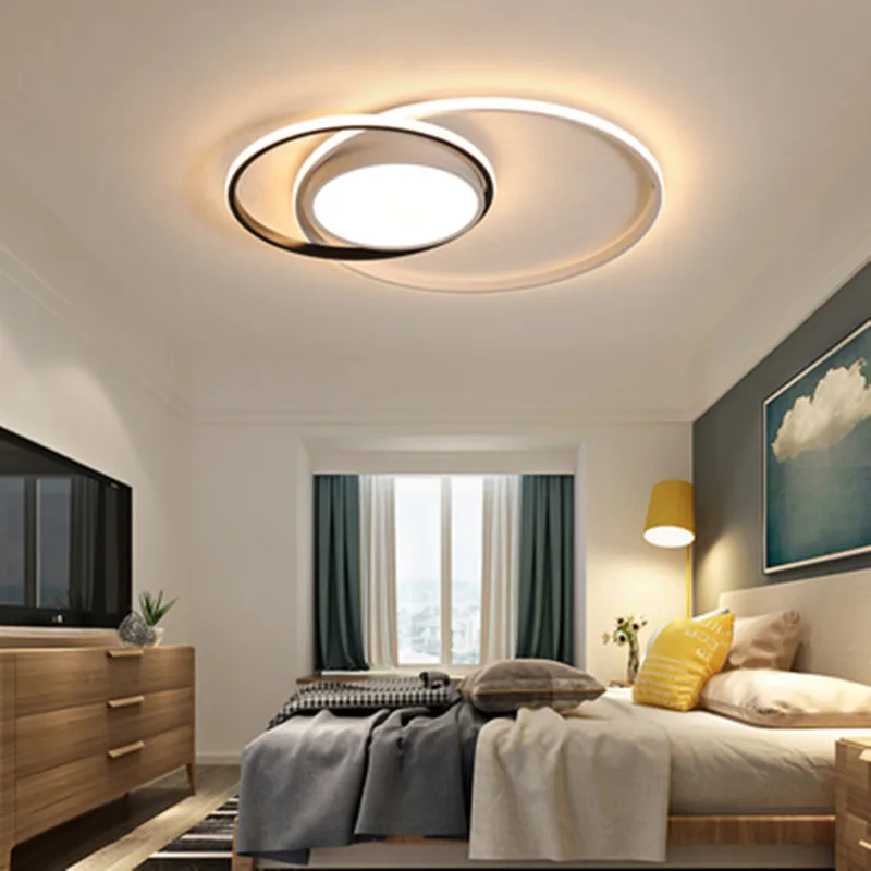 Простые современные светодиодные потолочные лампы для спальни кабинет балкона