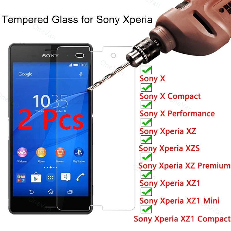 2 шт. Защитное стекло для телефона Sony Xperia ZX1 conпакт Mini XZ премиум класса Переднее XZS X