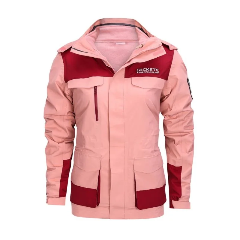 

New Winter Waterproof Hiking Trekking Camp Fish Climb Ski Windbreaker Jackets 3 in 1 Hood Coat Couple Mountaineering Jackets